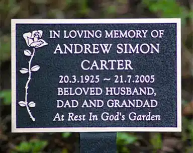 Memorial with Rose Motif