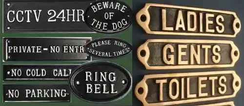 Standard Cast Signs