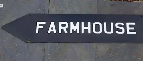 These are similar to old car number plates Embossed and Enamelled Arrow