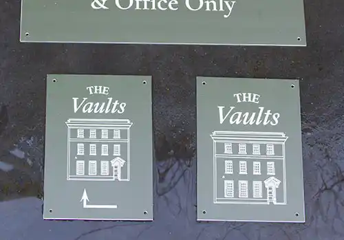 Boards are also printed when fine detail is required. Printed Sign Boards