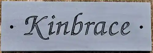 Slate Sign with Black Painted Letters