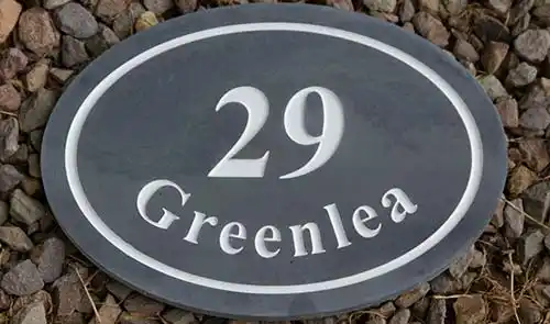 Oval Slate House Name