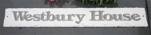 Painted Rustic Slate House Sign