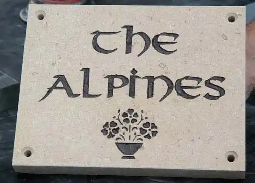 These can be cut to any size. Purbeck Stone House Sign