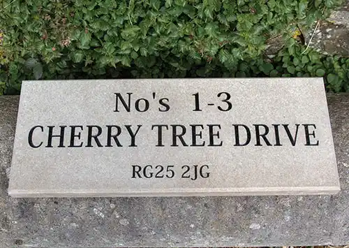 The quarry can cut special sizes too. Purbeck Stone Sign with square edge