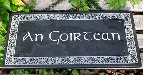 Lasered Slate Celtic Border