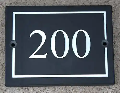 Oiled Slate Number
