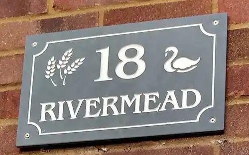 We have a wide selection of standard images. Slate House Sign With Images