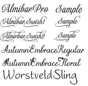 Wedding Sign Fonts