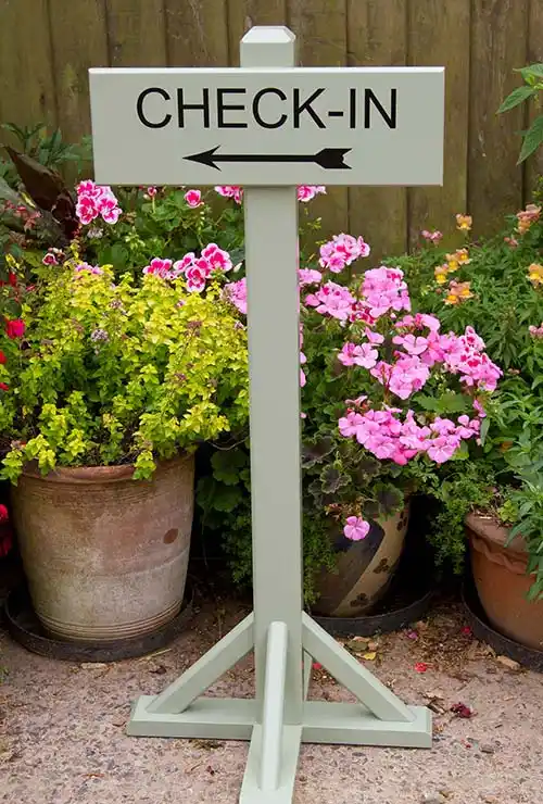 Check-In Movable Sign