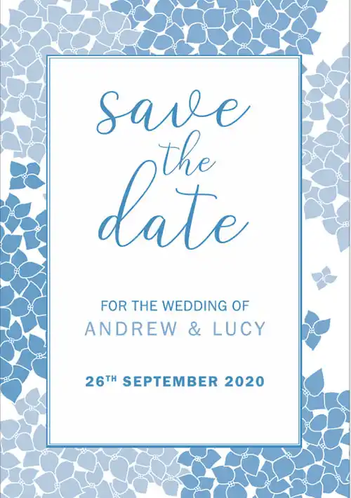 Save The Date Fridge Magnet - Standard Design - Blue