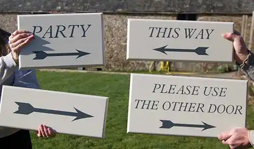 Painted Wedding Signs
