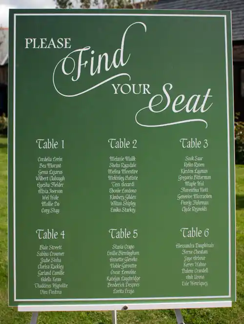 Wedding Table Plans