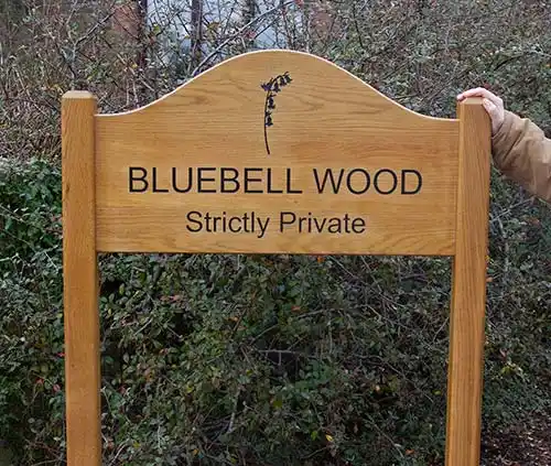 Arch Top Wooden House Sign