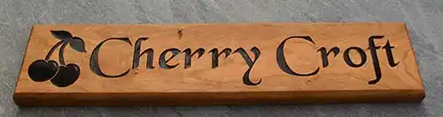 Cheery Wood Sign