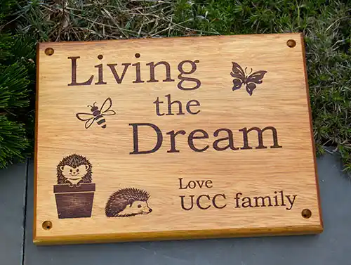 Iroko Wood Sign