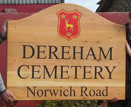 Large Shaped Cedar Sign