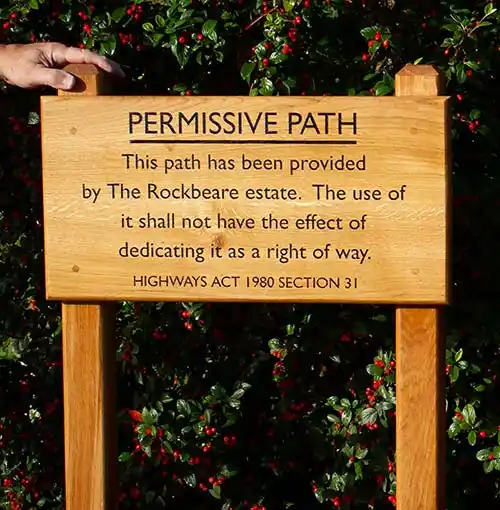 Iroko Front Fixed Wooden Sign