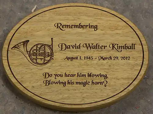 Odden oval memorial plaque