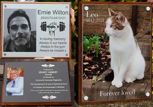 Photos on Memorial Plaques
