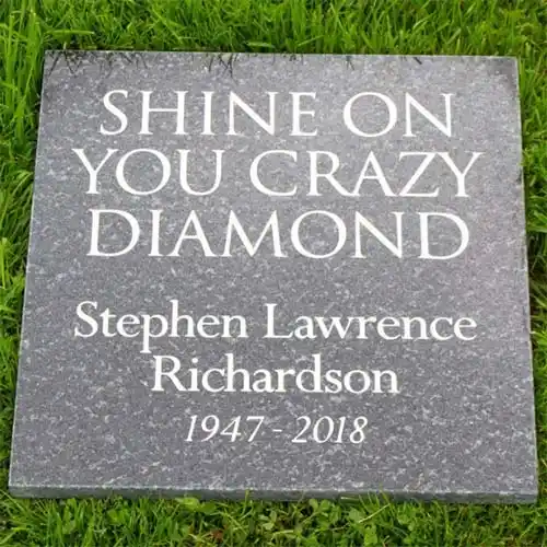 Simple memorial tablet mae in green Lakeland Slate Green Slate Memorial Tablet