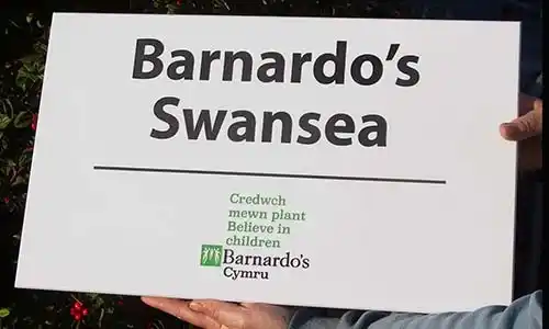 White Engraved Corian Plaque