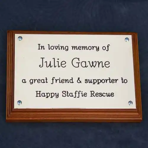 Engraved Brass Plaque