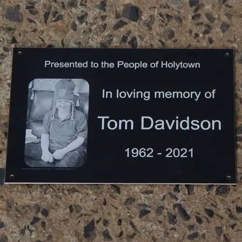 Black Aluminium Memorial Plaque