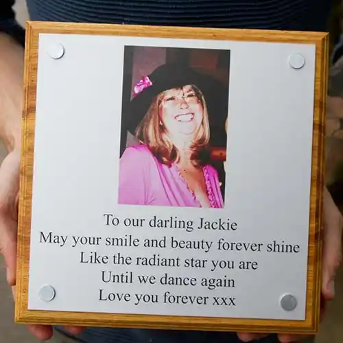 Full Colour Photo Memorial Plaque
