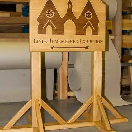 Free Standing Wooden Sign