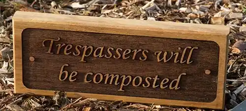 Reverse Lasered Oak Sign