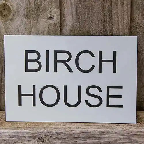 This material is strong and durable for all kinds of signs A Simple Black & White Sign