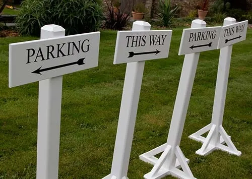 Painted free standing signs with painted lettering Painted Free Standing Signs