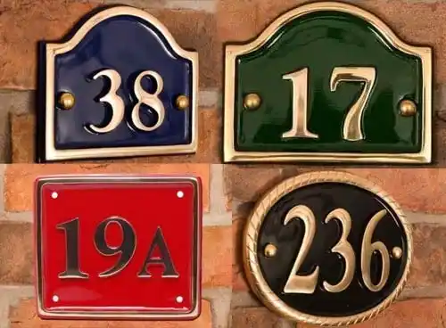 Brass House Number Signs