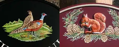 Hand Painted Raised Motif