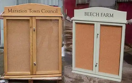 Oak an Painted Hardwood Notice Boards