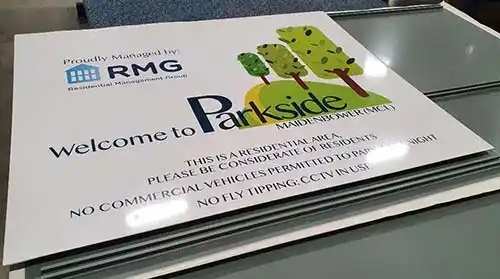 Printing is the best solution for detailed artwork. Printed Sign Panel