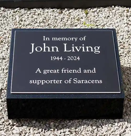 Large Black Engraved Memorial Plaque