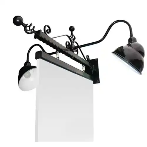 Powder coated either traditional black or silver. Swan Neck Cowl Lighting Kit