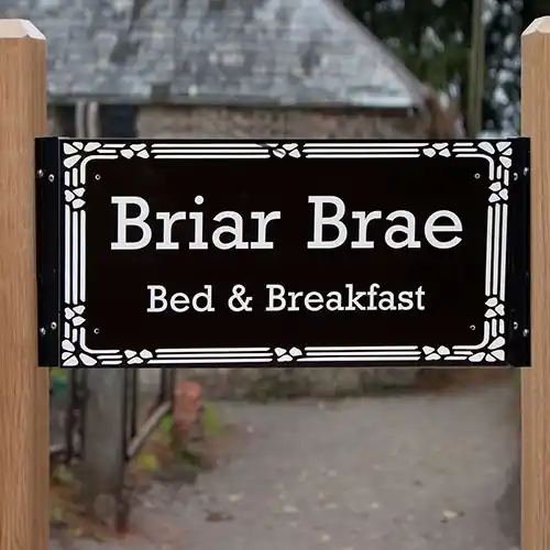 Entrance Sign On Posts