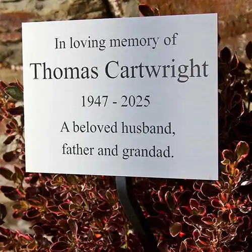 Laser Engraved Stainless Steel Plaque