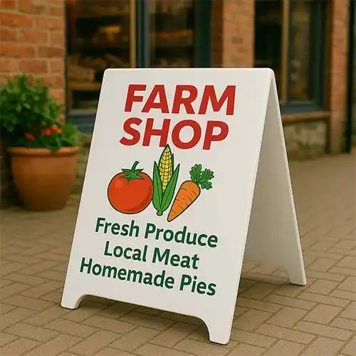 Well made steel A-Boards Farm Shop A-Board