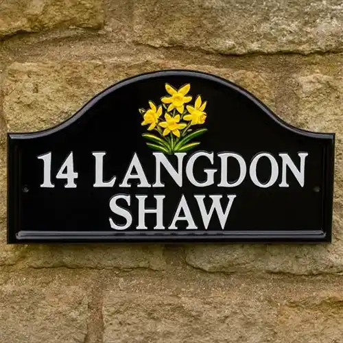 These are available in several colours Painted Archtop Aluminium Sign