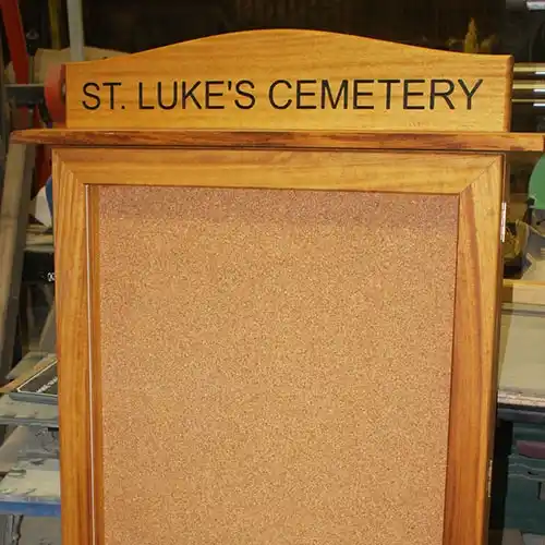 Iroko Wood Notice Board