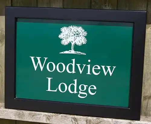Painted Framed House Sign